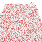 CREW CLOTHING Womens Red & White Floral Printed V-Neck Long Sleeve Top M