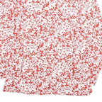 CREW CLOTHING Womens Red & White Floral Printed V-Neck Long Sleeve Top M