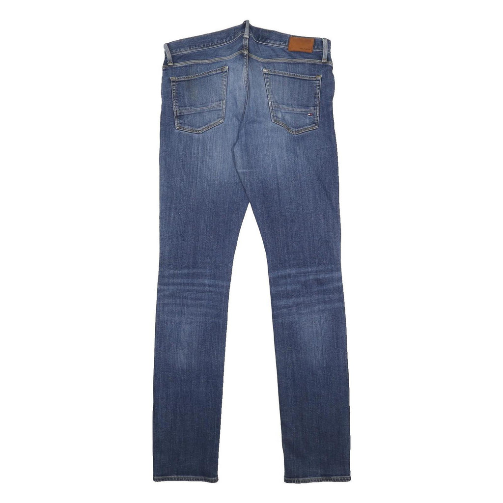 TOMMY HILFIGER Mens Jeans Blue Slim Skinny Denim Medium W34 L36 Distressed