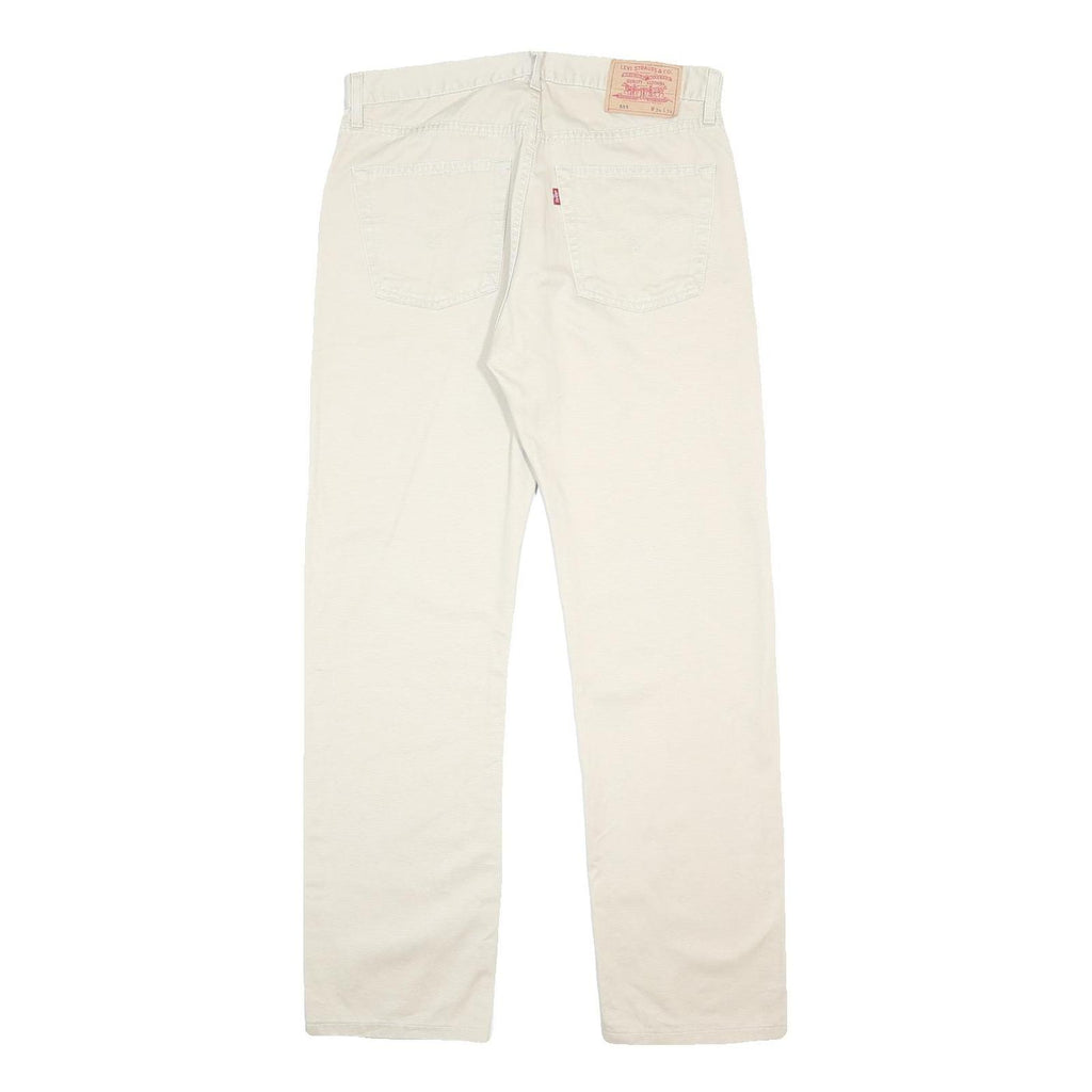 LEVI'S Mens Cotton Beige Regular Straight Trousers W34 L31 Classic Button