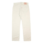 LEVI'S Mens Cotton Beige Regular Straight Trousers W34 L31 Classic Button