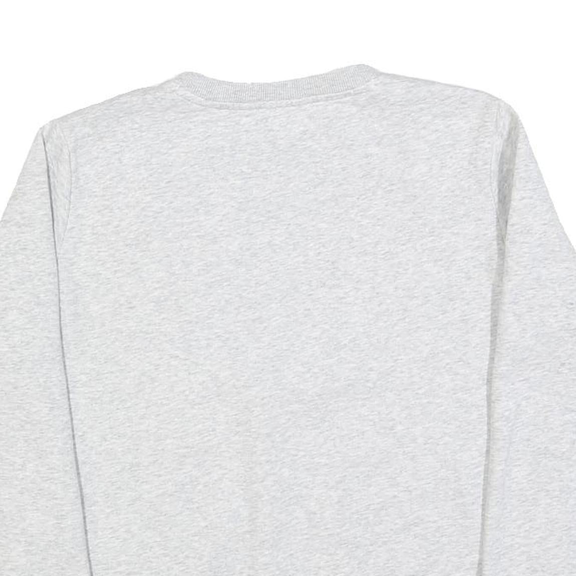 TOMMY HILFIGER Womens Grey Cotton Blend Crew Neck M Logo Sweatshirt Pullover