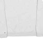 TOMMY HILFIGER Womens Grey Cotton Blend Crew Neck M Logo Sweatshirt Pullover