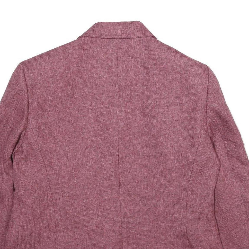 LE SUIT Womens Pink Jacket UK 14 Polyester Button Closure Classic Fit Tailored