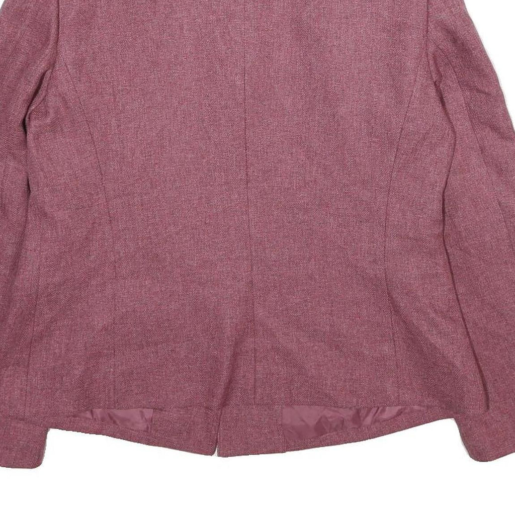 LE SUIT Womens Pink Jacket UK 14 Polyester Button Closure Classic Fit Tailored