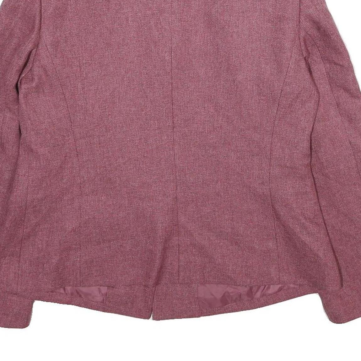 LE SUIT Womens Pink Jacket UK 14 Polyester Button Closure Classic Fit Tailored