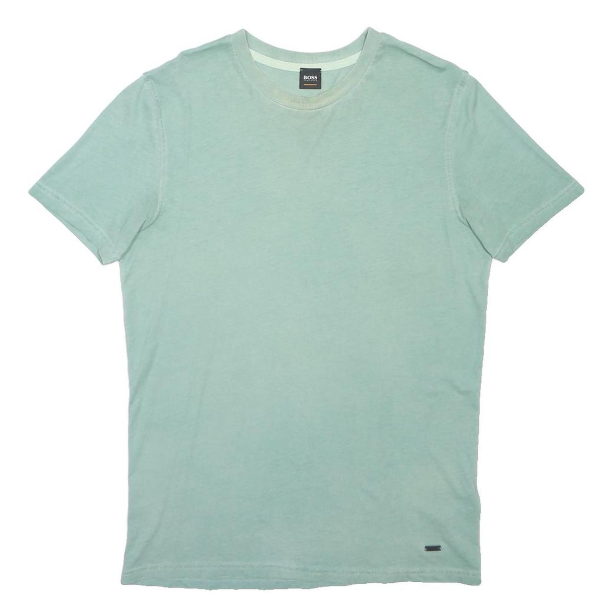 BOSS HUGO BOSS Mens Blue T-Shirt L Short Sleeve Crew Neck Cotton Blend Classic
