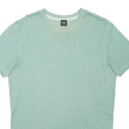 BOSS HUGO BOSS Mens Blue T-Shirt L Short Sleeve Crew Neck Cotton Blend Classic