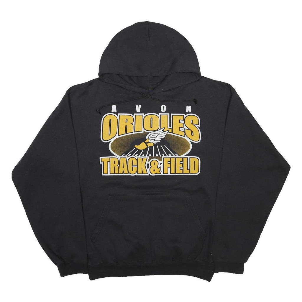CHAMPION Womens Black Avon Orioles Track & Field Pullover Hoodie M