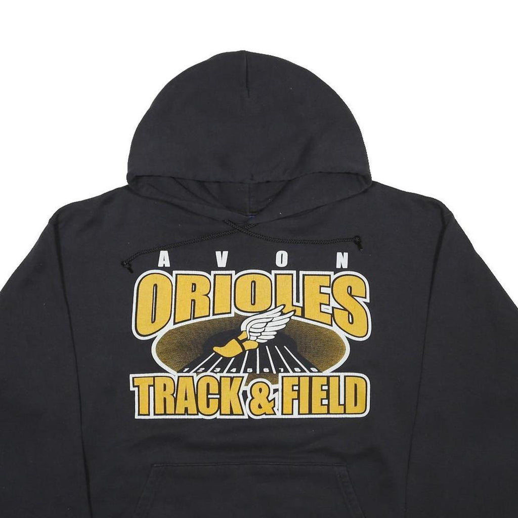 CHAMPION Womens Black Avon Orioles Track & Field Pullover Hoodie M