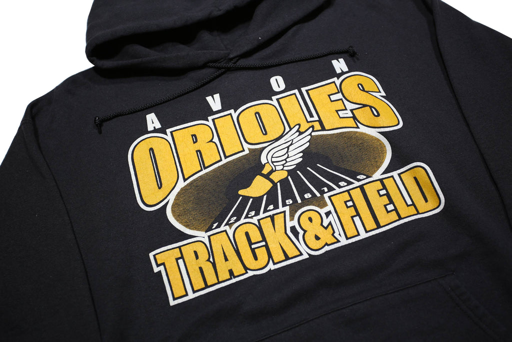 CHAMPION Womens Black Avon Orioles Track & Field Pullover Hoodie M