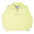 TOKKA TRIBE Mens Sweatshirt Yellow 1/4 Zip 90s L