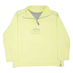 TOKKA TRIBE Mens Sweatshirt Yellow 1/4 Zip 90s L