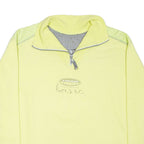 TOKKA TRIBE Mens Sweatshirt Yellow 1/4 Zip 90s L