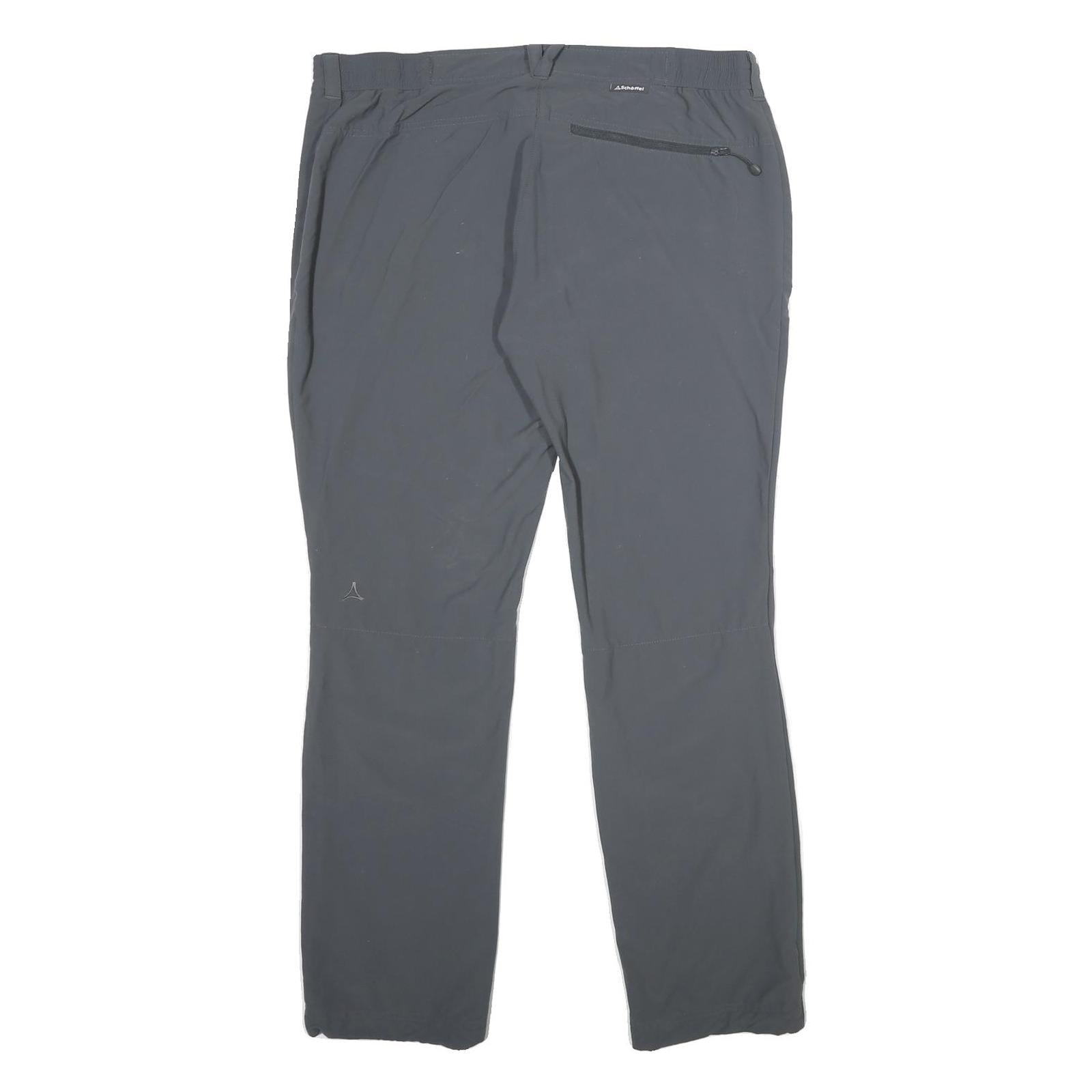 SCHOFFEL Womens Polyamide Blend Regular Grey Trousers W36 L32 Outdoor Hiking Zip