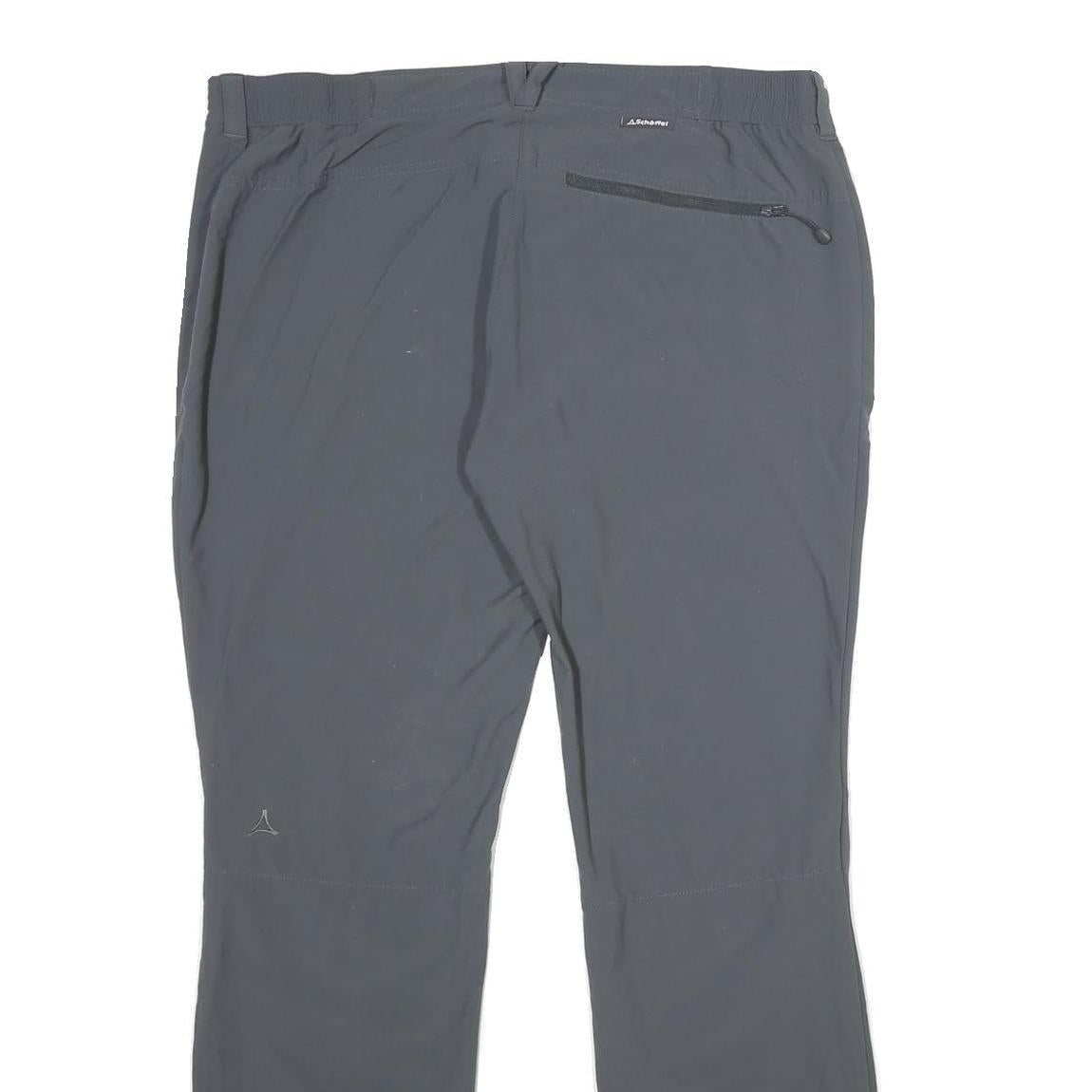 SCHOFFEL Womens Polyamide Blend Regular Grey Trousers W36 L32 Outdoor Hiking Zip