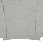 LAUREN RALPH LAUREN Womens Grey Plain Crew Neck Cotton Jumper L Classic Knitwear