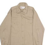 DICKIES Mens Worker Shirt Beige Long Sleeve S