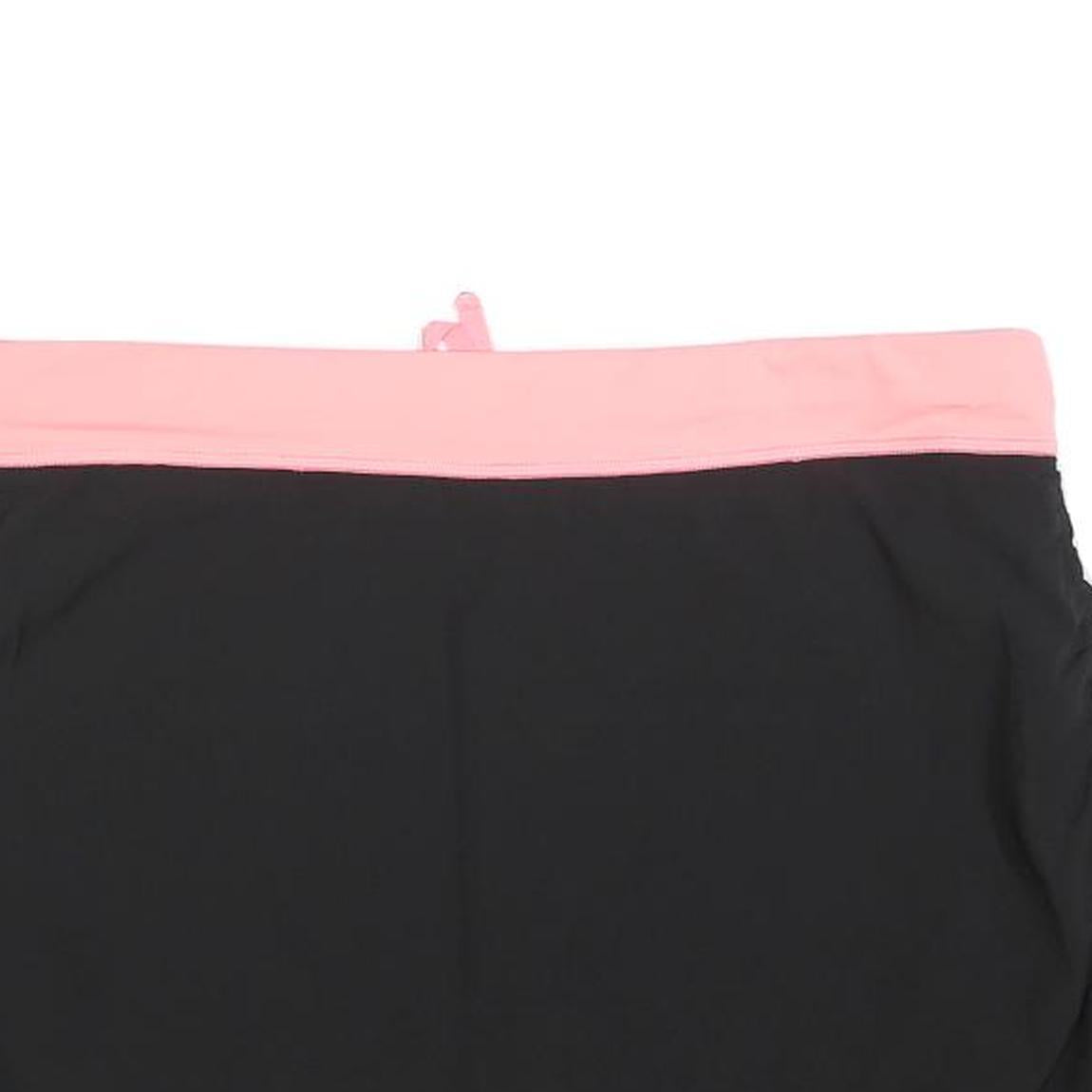 FILA Womens Black & Pink Tennis Mini Skort Polyester Jersey Size L Drawstring
