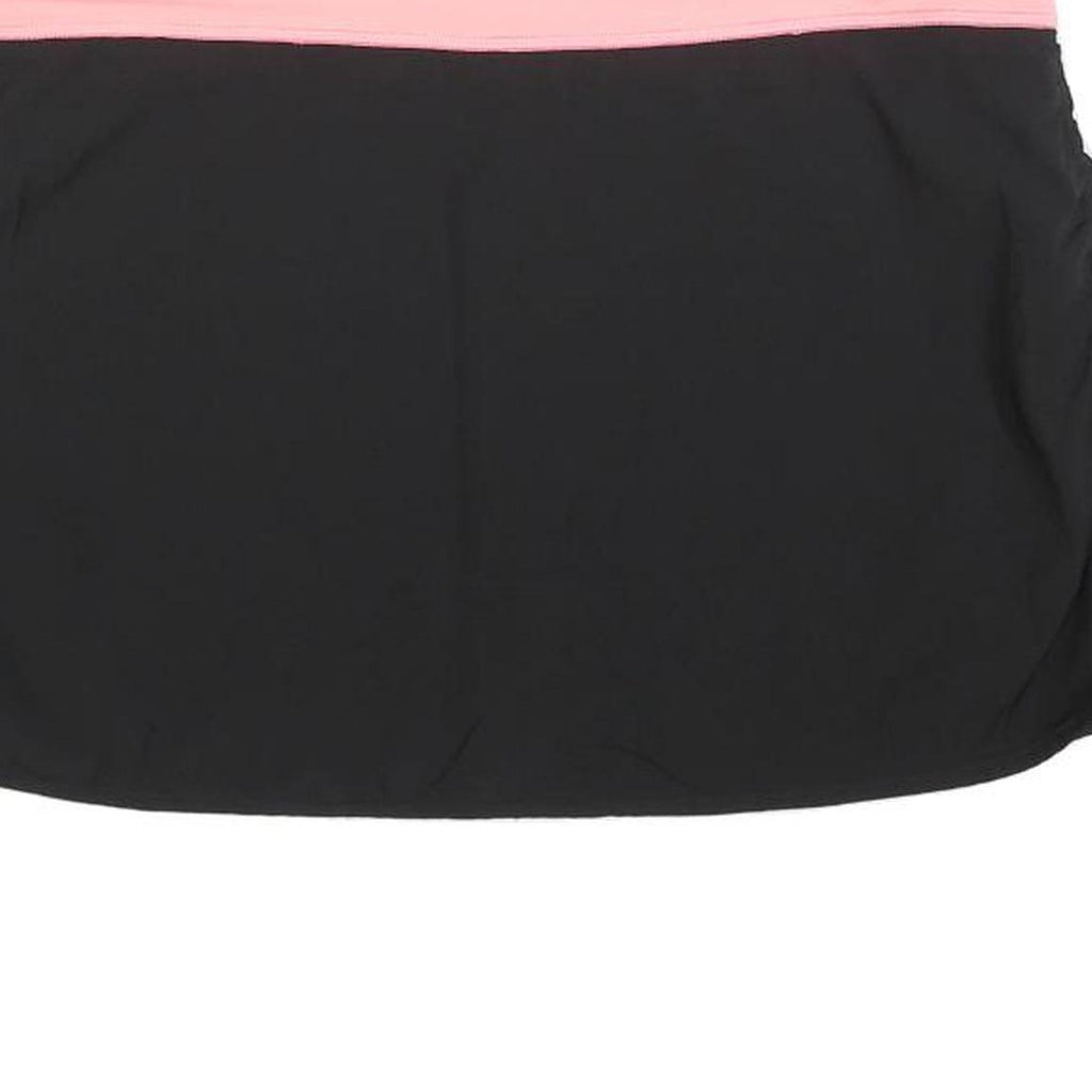 FILA Womens Black & Pink Tennis Mini Skort Polyester Jersey Size L Drawstring