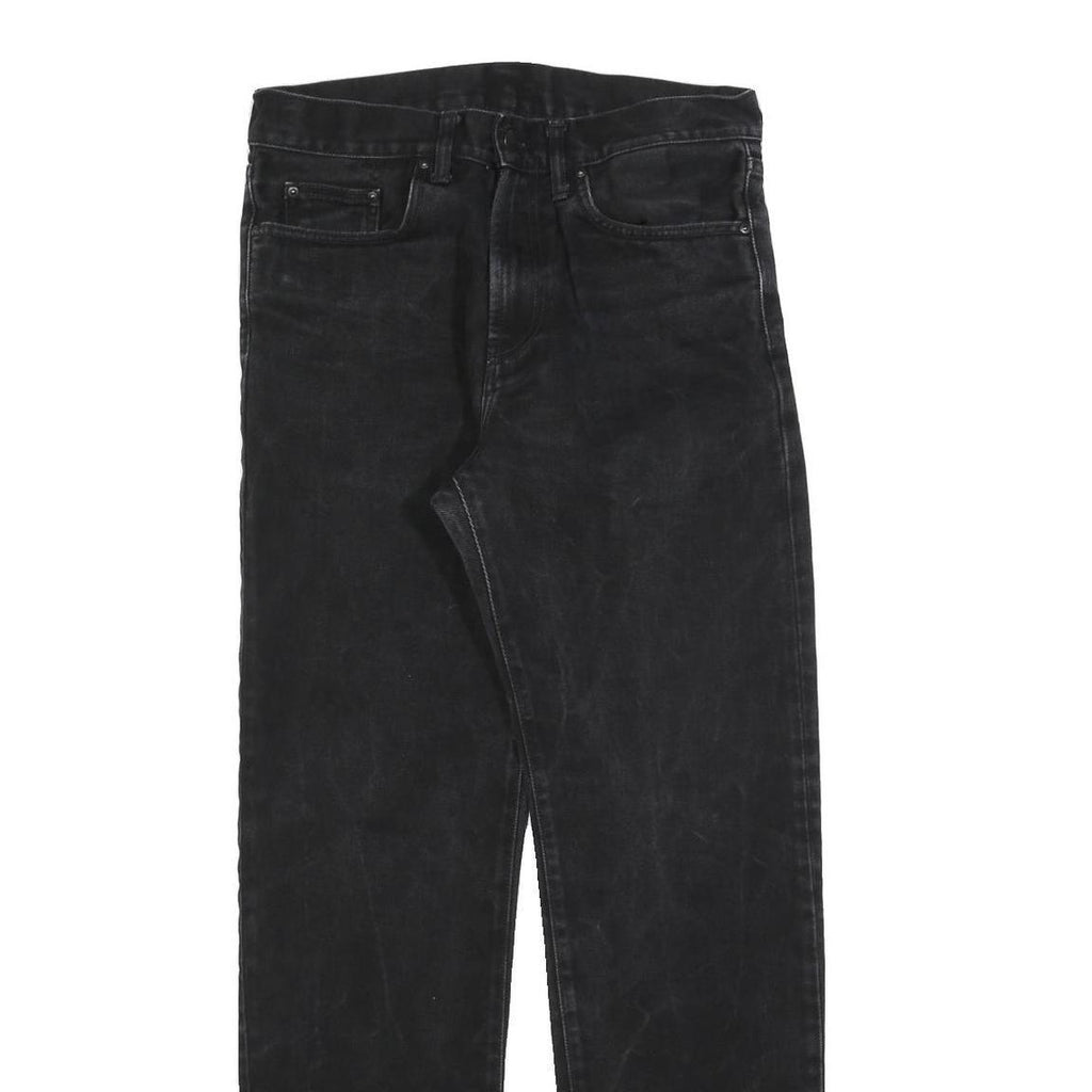 CARHARTT Mens Black Regular Fit Straight Denim Jeans Cotton Blend W29 L32