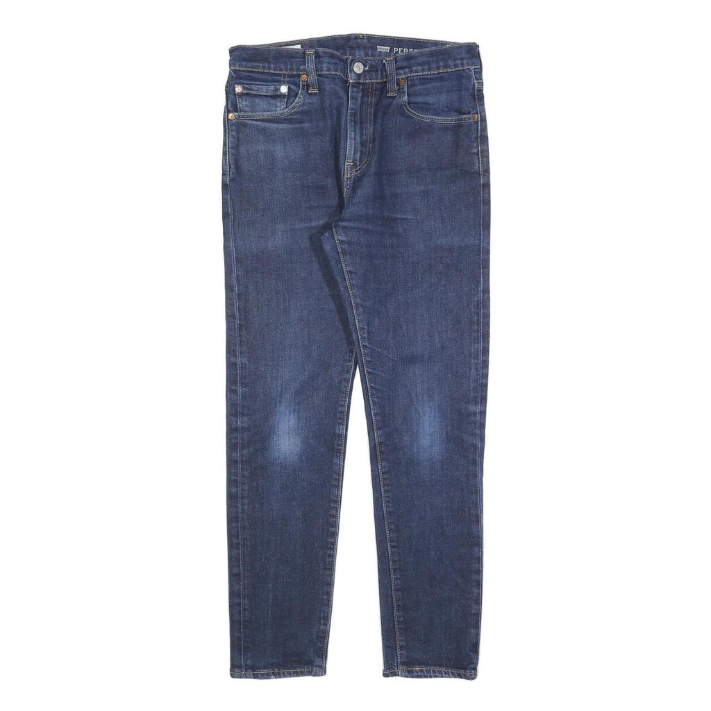 LEVI'S 512 Big E Mens Blue Slim Skinny Denim Medium W30 L27 Cotton Blend Zip
