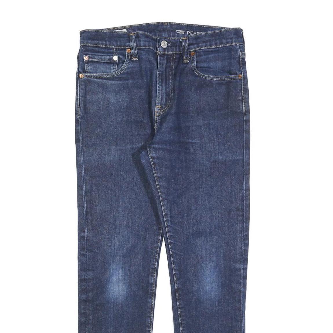 LEVI'S 512 Big E Mens Blue Slim Skinny Denim Medium W30 L27 Cotton Blend Zip