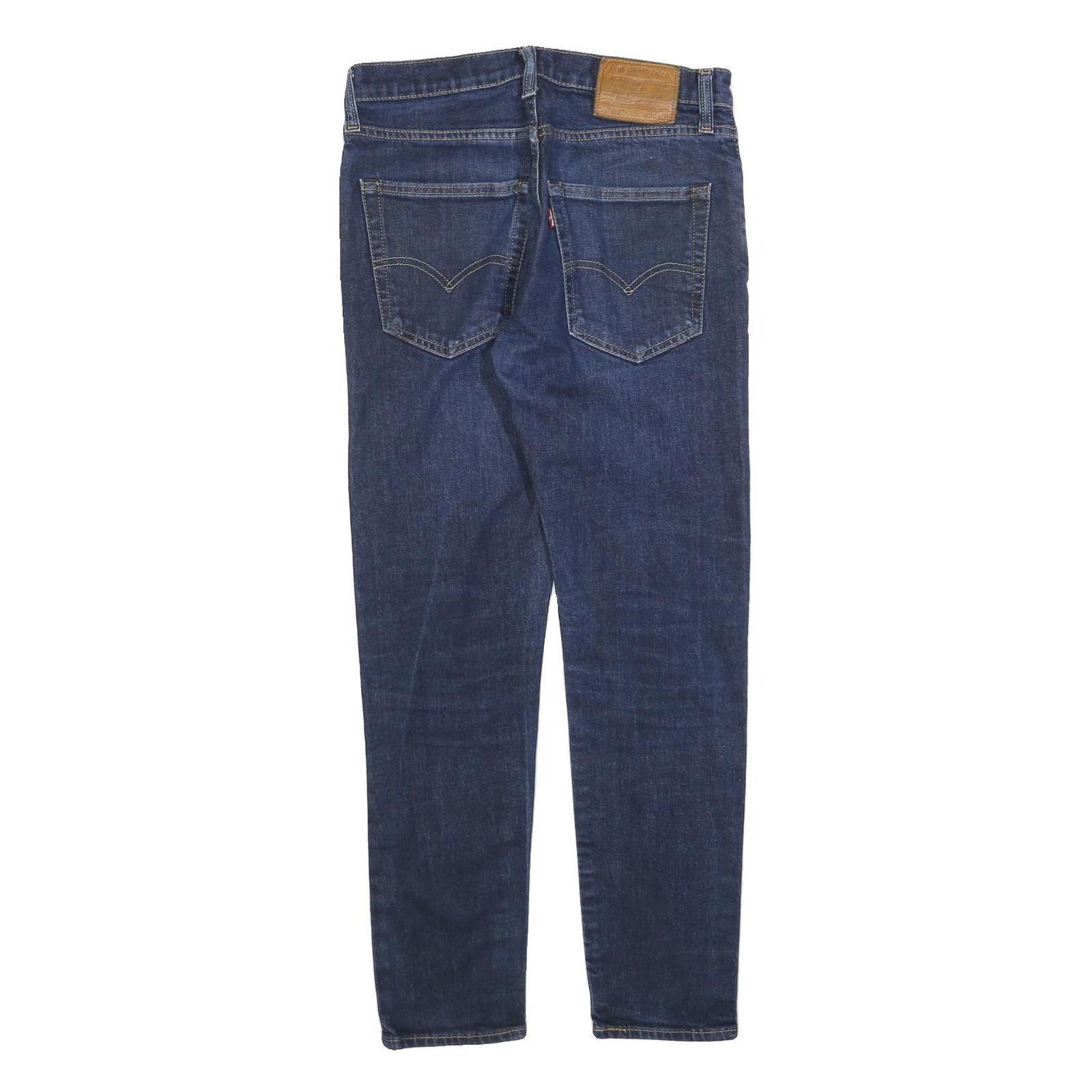 LEVI'S 512 Big E Mens Blue Slim Skinny Denim Medium W30 L27 Cotton Blend Zip