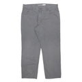 CARHARTT Mens Relaxed Fit Grey Cotton Blend Zip Trousers W38 L30 Workwear Casual