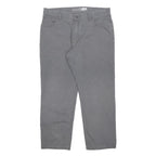 CARHARTT Mens Relaxed Fit Grey Cotton Blend Zip Trousers W38 L30 Workwear Casual
