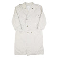Mens Beige Cotton Button Jacket L Plain Classic Coat Casual Lightweight