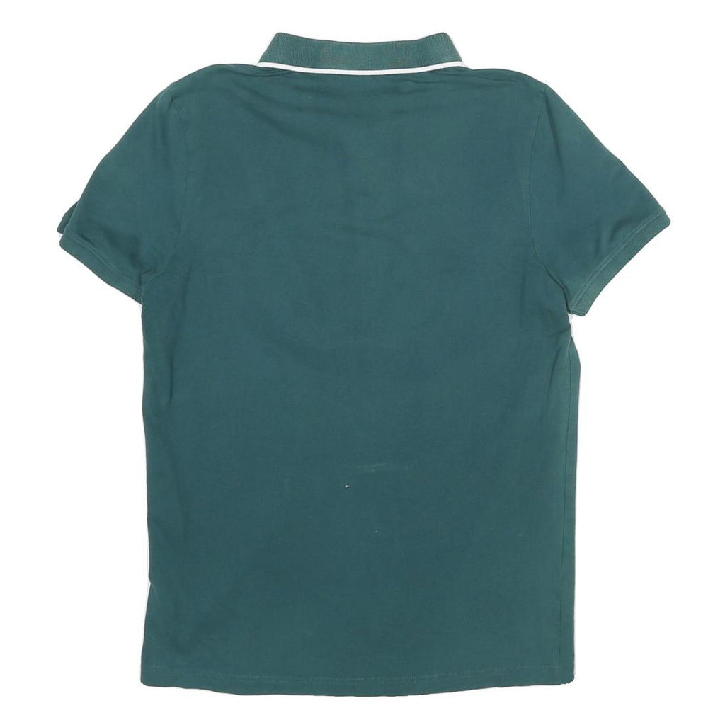 PUMA Mens Green Polo Shirt Short Sleeve Plain M Cotton Blend Sport Casual