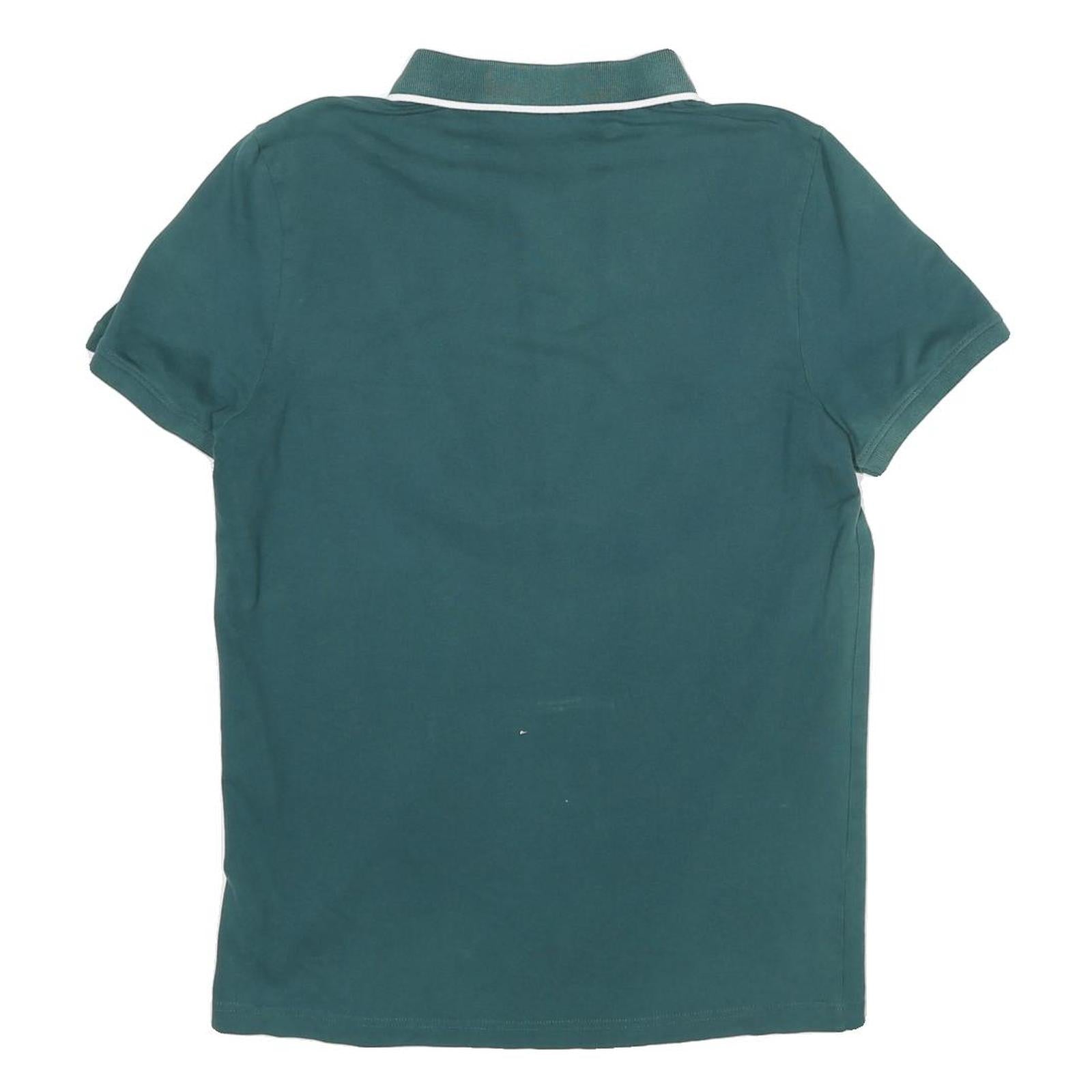 PUMA Mens Green Polo Shirt Short Sleeve Plain M Cotton Blend Sport Casual