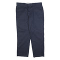 DICKIES Mens Cotton Blend Navy Regular Straight Trousers W40 L30 Workwear Casual