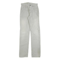 LEVI'S Womens Cotton Blend White Regular Straight Trousers W27 L34 Button