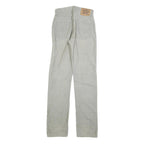 LEVI'S Womens Cotton Blend White Regular Straight Trousers W27 L34 Button