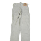 LEVI'S Womens Cotton Blend White Regular Straight Trousers W27 L34 Button