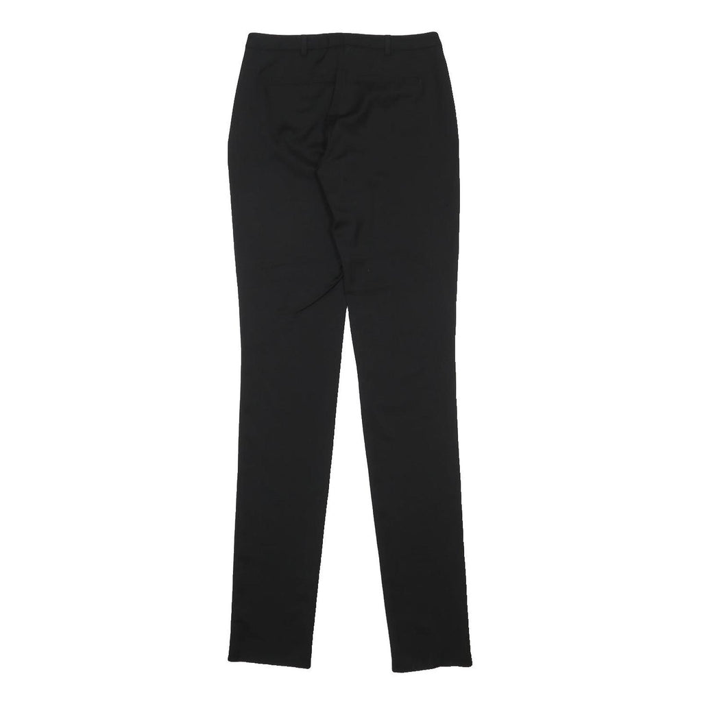 BURBERRY Womens Wool Black Slim Skinny Trousers W26 L35 Classic Zip Closure
