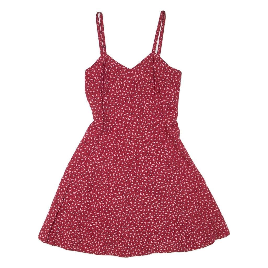 Womens Minnie Dress Red Floral Sleeveless Short S