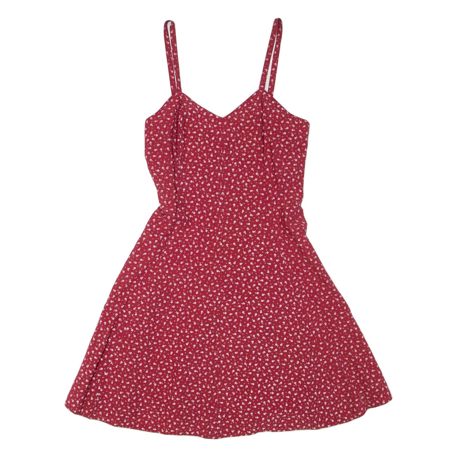 Womens Minnie Dress Red Floral Sleeveless Short S