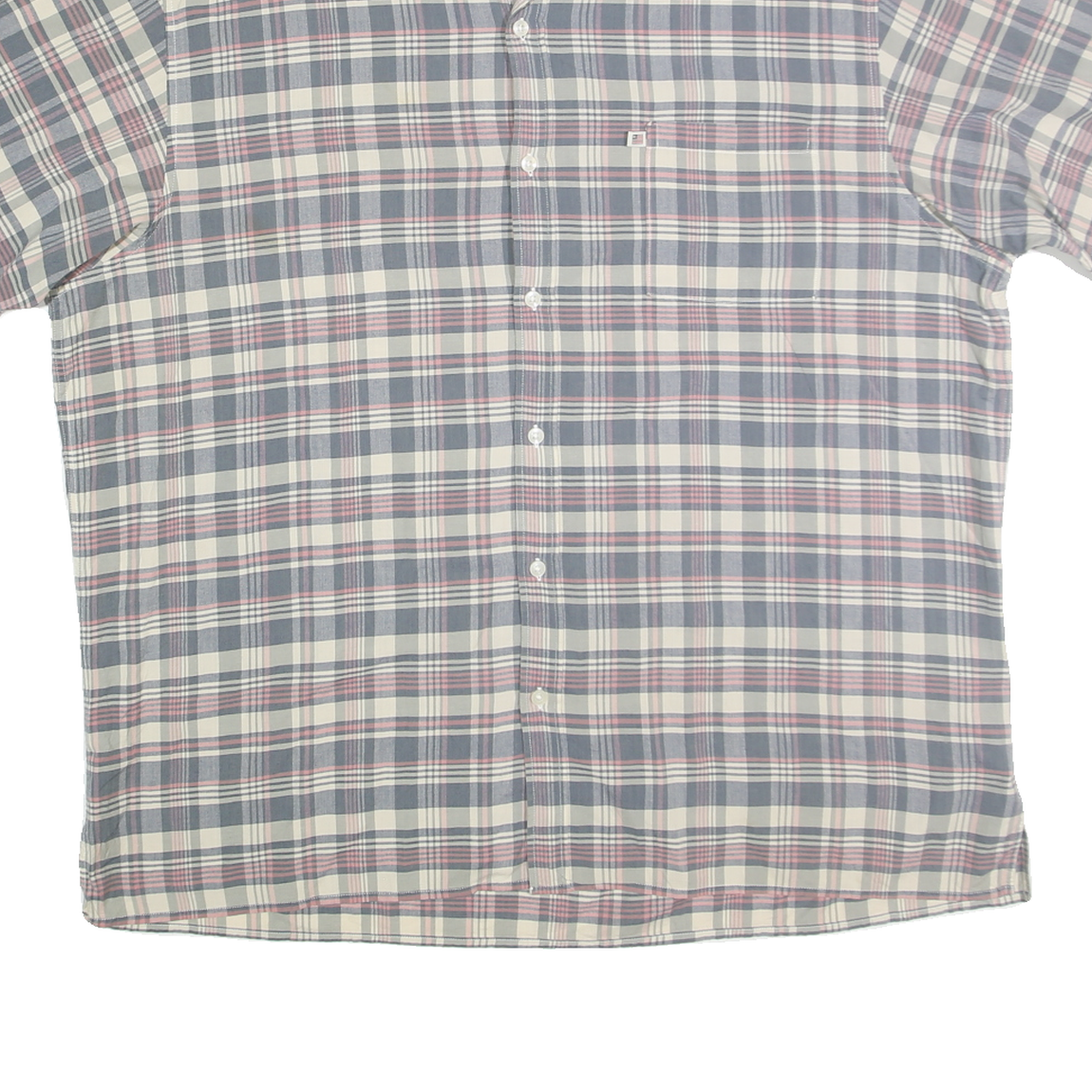 RALPH LAUREN POLO JEANS COMPANY Mens Blue & Pink Check Shirt XL Classic Short