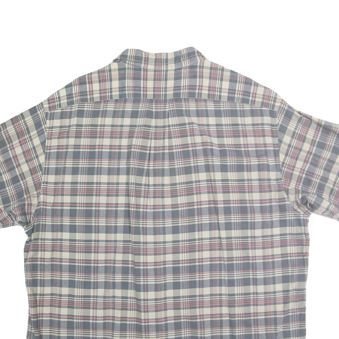 RALPH LAUREN POLO JEANS COMPANY Mens Blue & Pink Check Shirt XL Classic Short