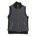 CALVIN KLEIN PERFORMANCE Womens Black Quilted Zip Jacket M Polyester