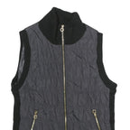 CALVIN KLEIN PERFORMANCE Womens Black Quilted Zip Jacket M Polyester