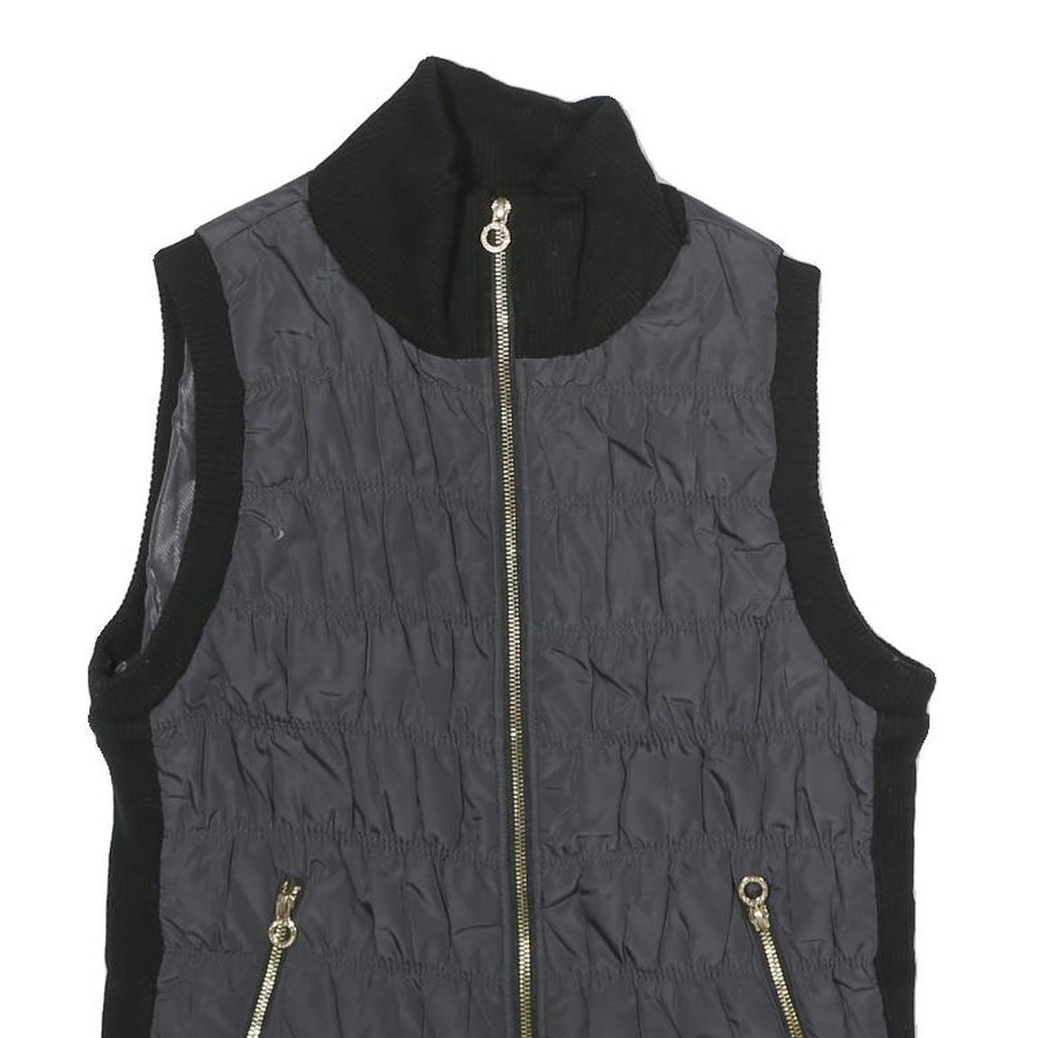 CALVIN KLEIN PERFORMANCE Womens Black Quilted Zip Jacket M Polyester