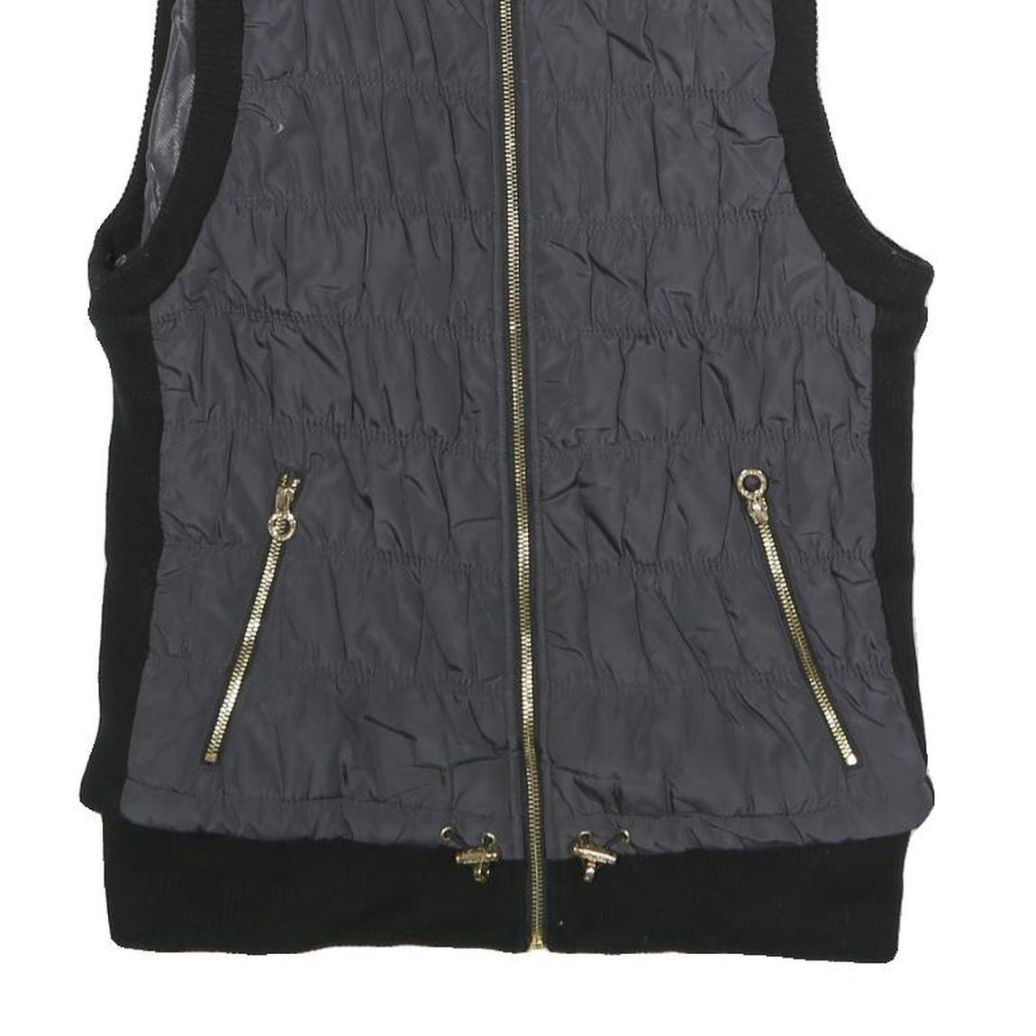 CALVIN KLEIN PERFORMANCE Womens Black Quilted Zip Jacket M Polyester