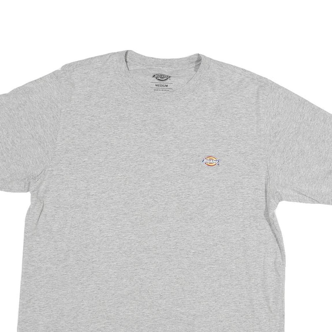 DICKIES Mens Grey Graphic T-Shirt M Short Sleeve Crew Neck Workwear Logo