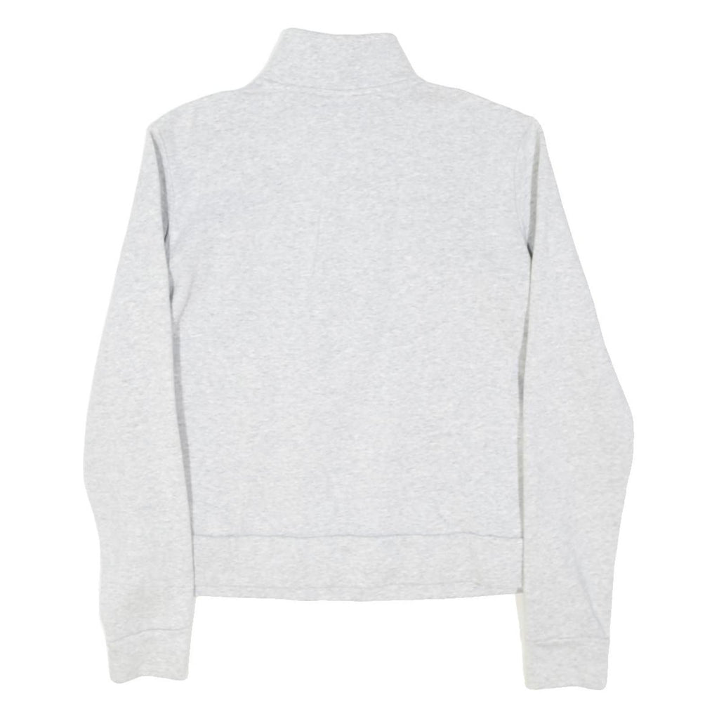 PUMA Womens Grey 1/4 Zip Sweatshirt S Cotton Blend Pullover Casual Activewear