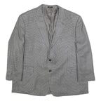 LAUREN RALPH LAUREN Mens Grey & Black Tailored Silk Blend Classic Jacket 2XL