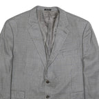 LAUREN RALPH LAUREN Mens Grey & Black Tailored Silk Blend Classic Jacket 2XL
